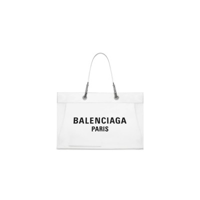BALENCIAGA WOMEN'S DUTY FREE TOTE BAG LARGE IN WHITE 7416052AADB9060 (47*33*16cm)